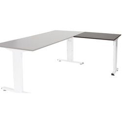 Ausziehtisch Schavenburg lin-pla086-logw-m25 80x60x65-85cm Logan-Eiche, weiß