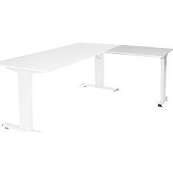 Ausziehtisch Schaffenburg lin-pla086-wirw-m25 80x60x65-85cm weiß, weiß