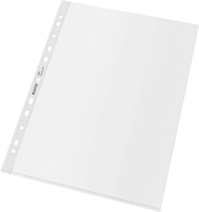 Leitz 100x Recycling-A4-Showtasche – Einsteckhüllen von 100 Mikron – 90 % recycelter Pre-Consumer-Kunststoff – transparent