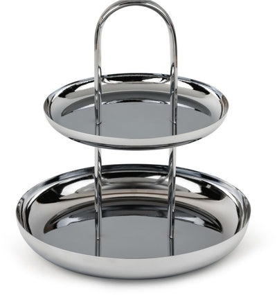 Zilverstad - Etagere Elana silberfarben - rundes Tablett - Geschenktipp zum Muttertag!
