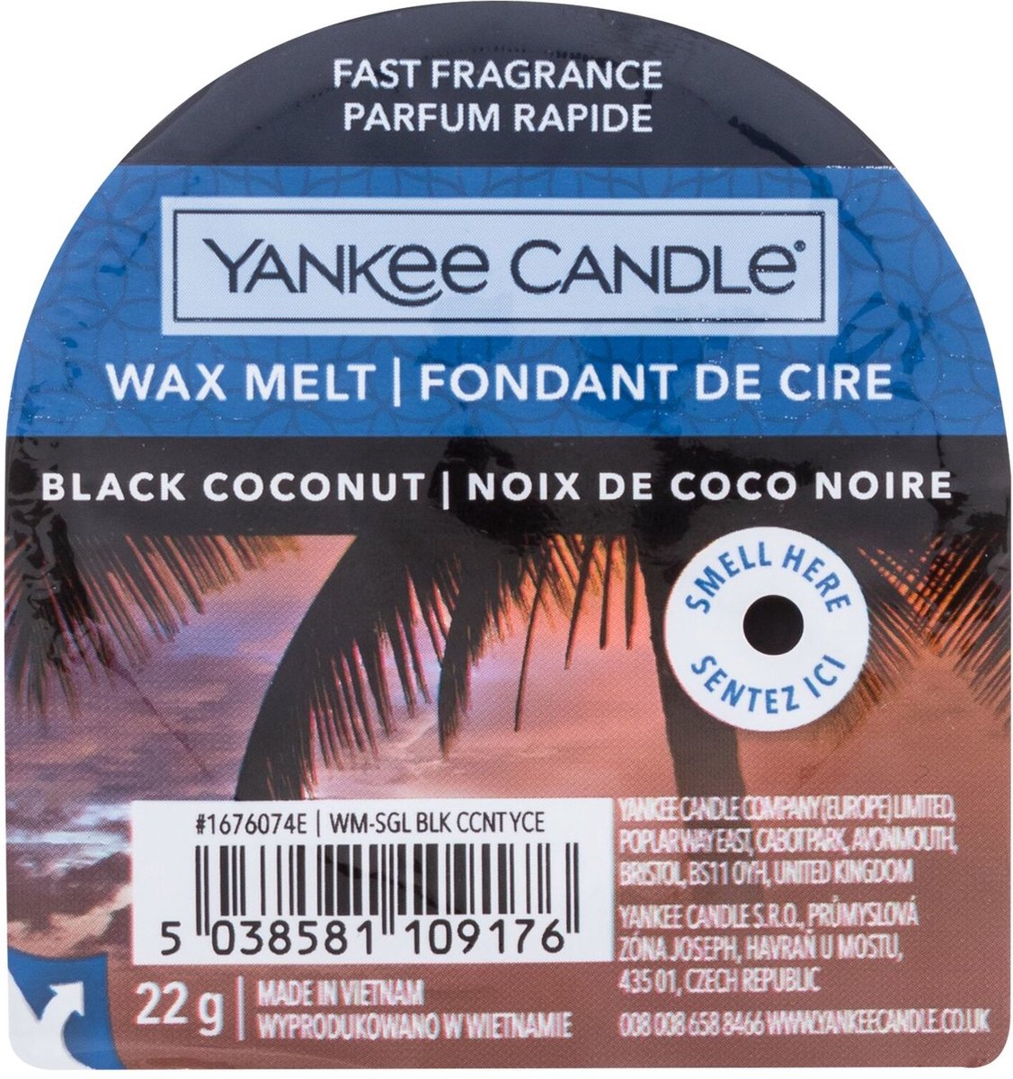 Yankee Candle schwarze Kokosnuss – Wachsschmelze