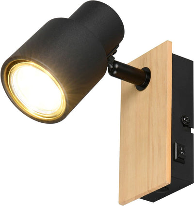 Rl lebe dein Licht Reality Pierre - Spot - schwarz matt - exkl. 1x GU10 3W - Wand- und Deckenmontage - geeignet für Festmontage oder Stecker - Casalum