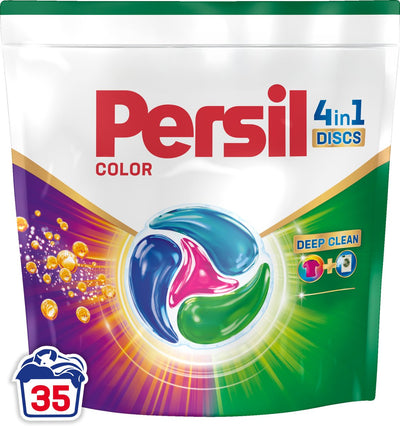 Persil Scheiben Color - Waschkapseln - Kraftvolle Fleckenentfernung - Hygienische Frische - Buntwäsche - 35 Wäschen