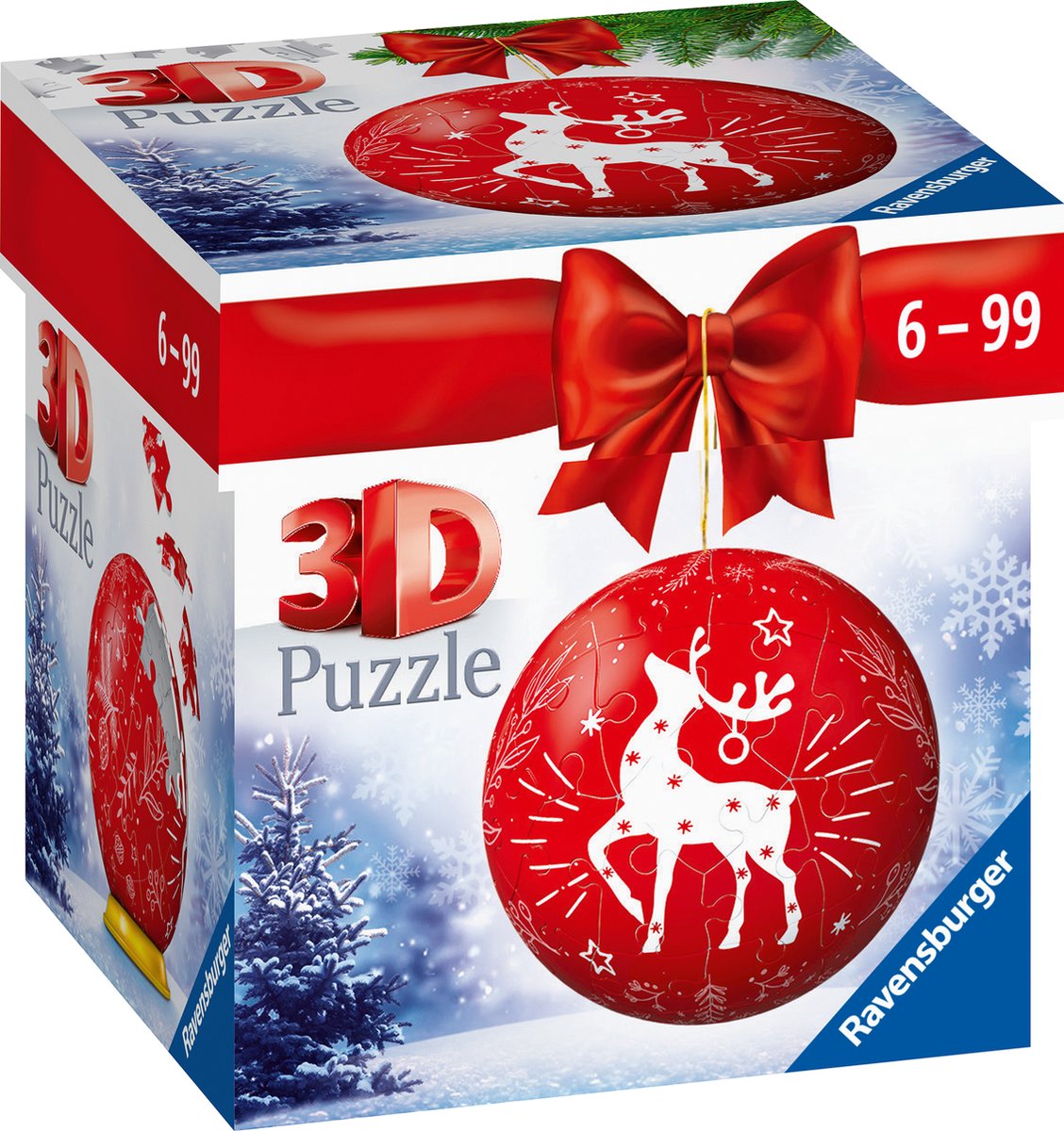 Ravensburger Weihnachtskugel Rentier - 3D-Puzzle - Puzzleball - 54 Teile