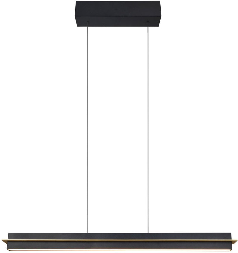 Trio Emerson - Hängelampe - Schwarz matt - inkl. 1x SMD 22 W - 4-Stufen-Tastdimmer - Lichtfarbe stufenlos einstellbar - Memory-Funktion - stufenlos höhenverstellbar
