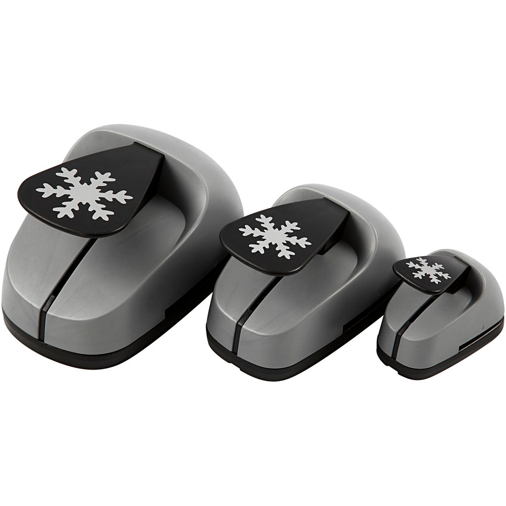 Kreativfirma Stanzset, Eiskristalle, Dim 25+49+75 mm, 3 Stück 1 Box