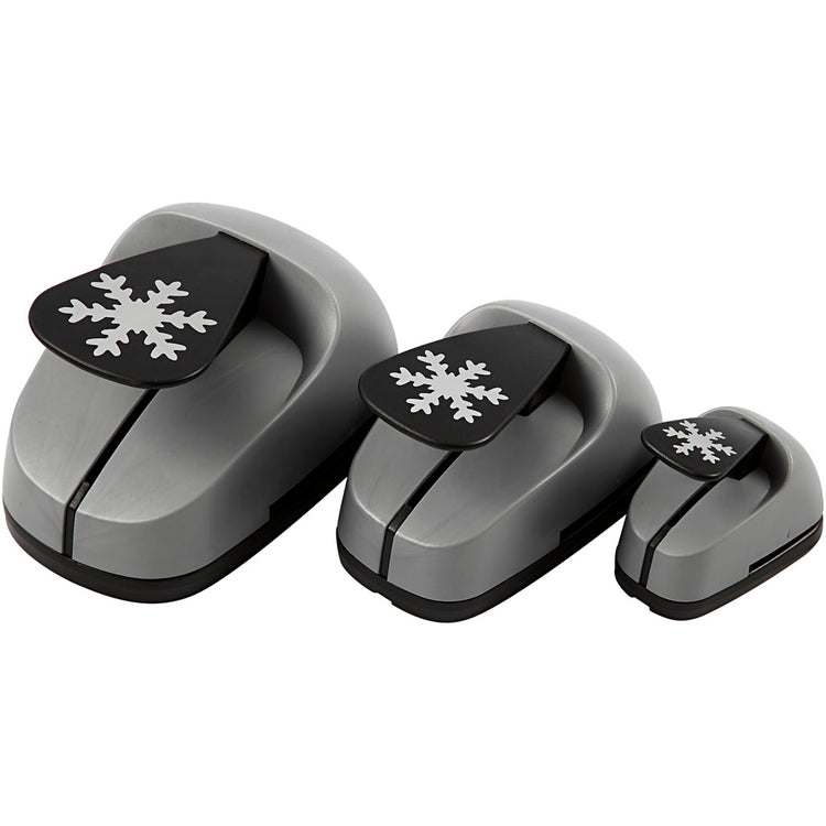 Kreativfirma Stanzset, Eiskristalle, Dim 25+49+75 mm, 3 Stück 1 Box