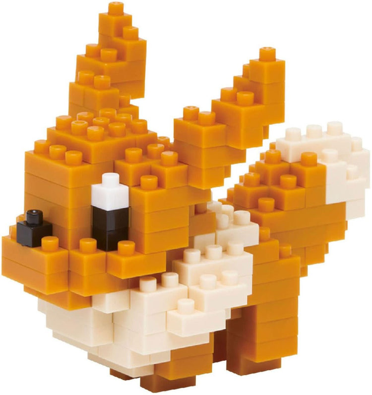 Bandai – Nanoblock – Eevee – Pokémon – Mini-Steinfigur – Bauset – Eevee-Pokémon-Figurenbausatz in Pixel – nbpm005