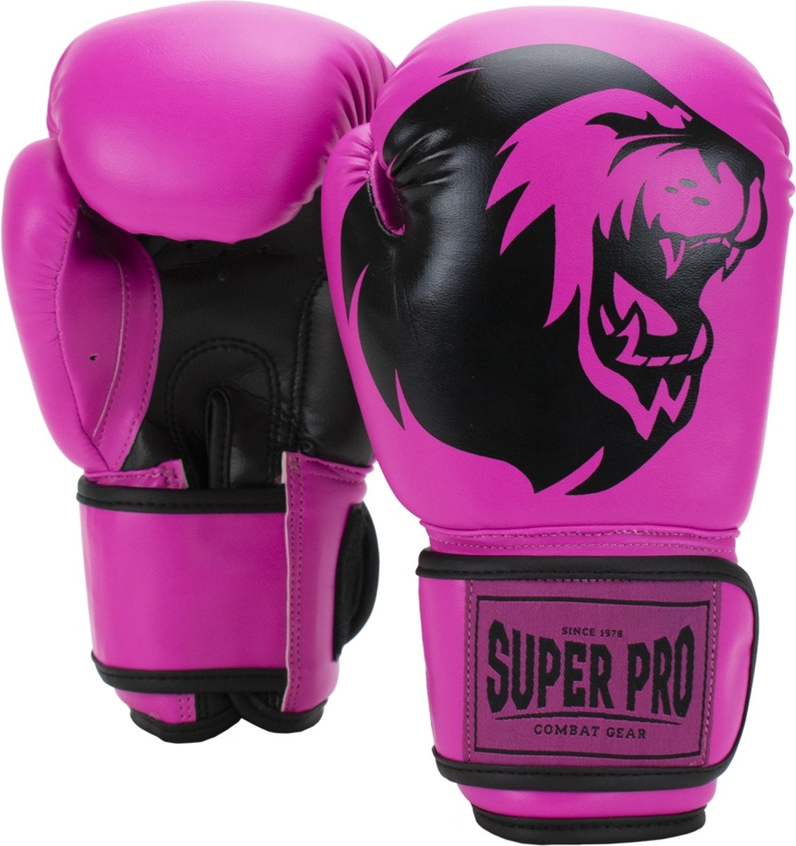 Super Pro Combat Gear Talent (Kick)Boxhandschuhe rosa schwarz 10oz