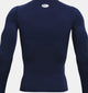Under Armour UA HG Armour Comp LS-Blu Herren-Sportshirt – Midnight Navy – Weiß