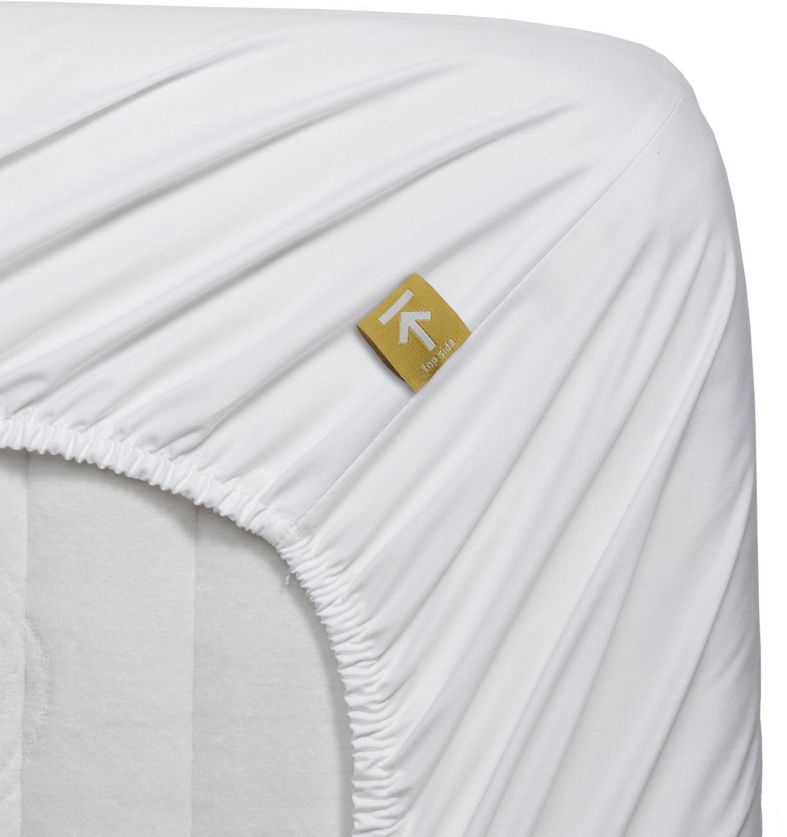 Perkal-Baumwolle von Percale – Topper-Spannbettlaken – 80 x 200 – Weiß
