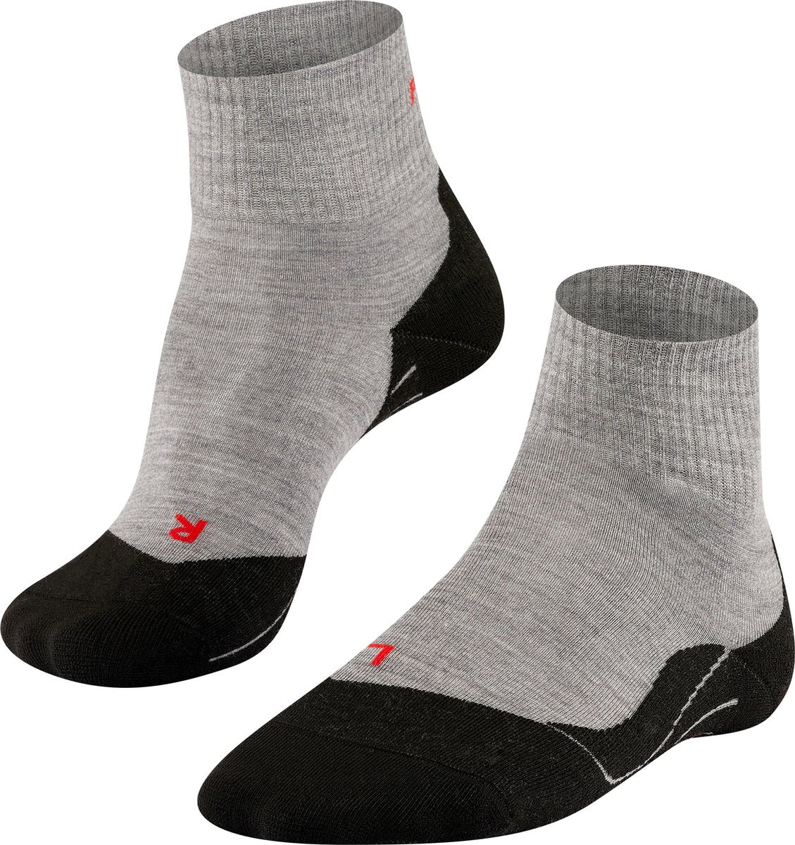 Falke TK5 kurze Anti-Blasen-Wandersocken aus dünnem Woll-Funktionsmaterial Herren grau - Größe 44-45