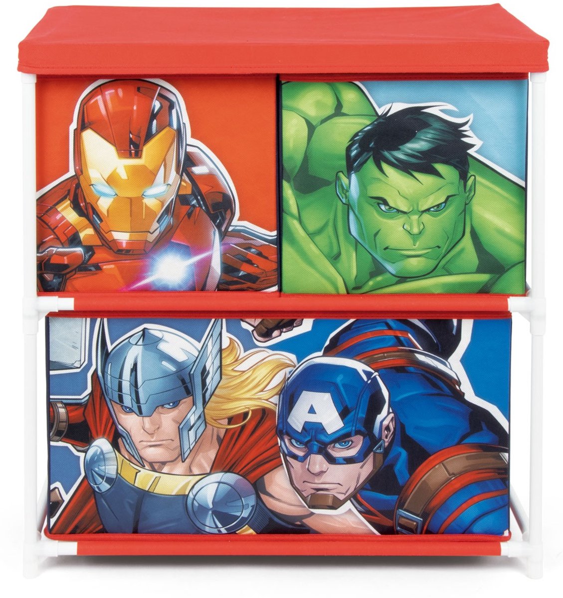 Marvel Avengers Aufbewahrungsregal mit 3 transparenten Schubladen
