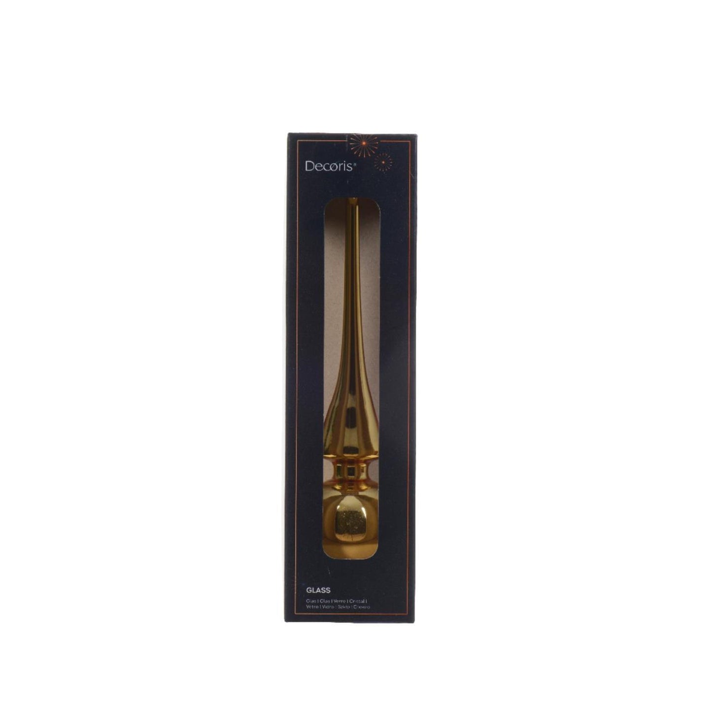 Decoris Spitzenglas Goldglanz 26cm