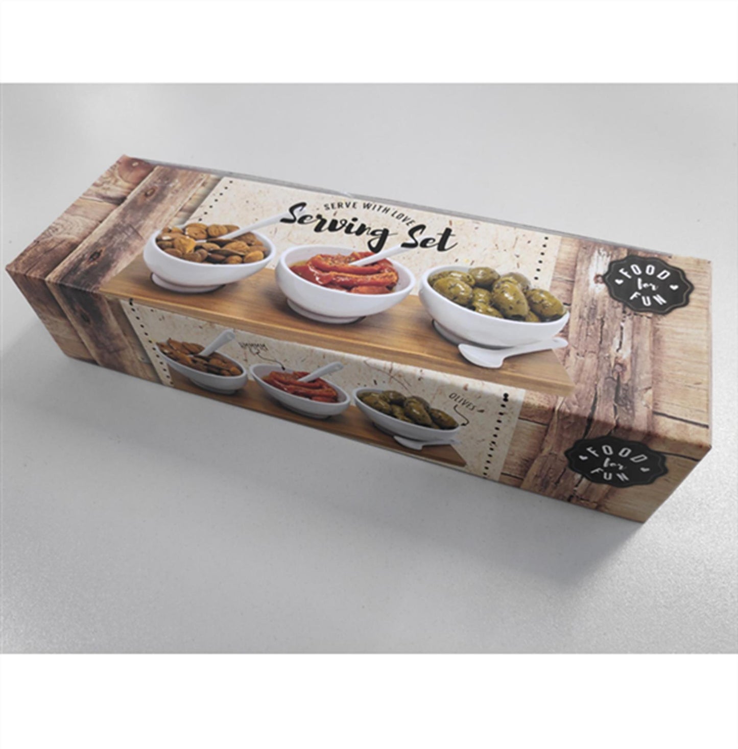 Aperitif Set 7 Party mit Holzplanke