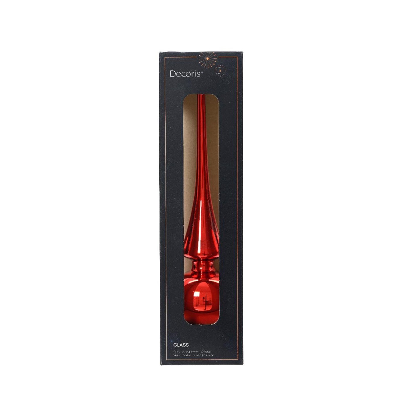 Decoris Peak Glasglanz Weihnachtsrot 26cm