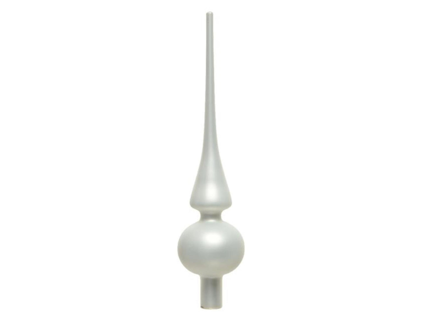 Decoris Spitzglas matt winterweiß ø6x26cm