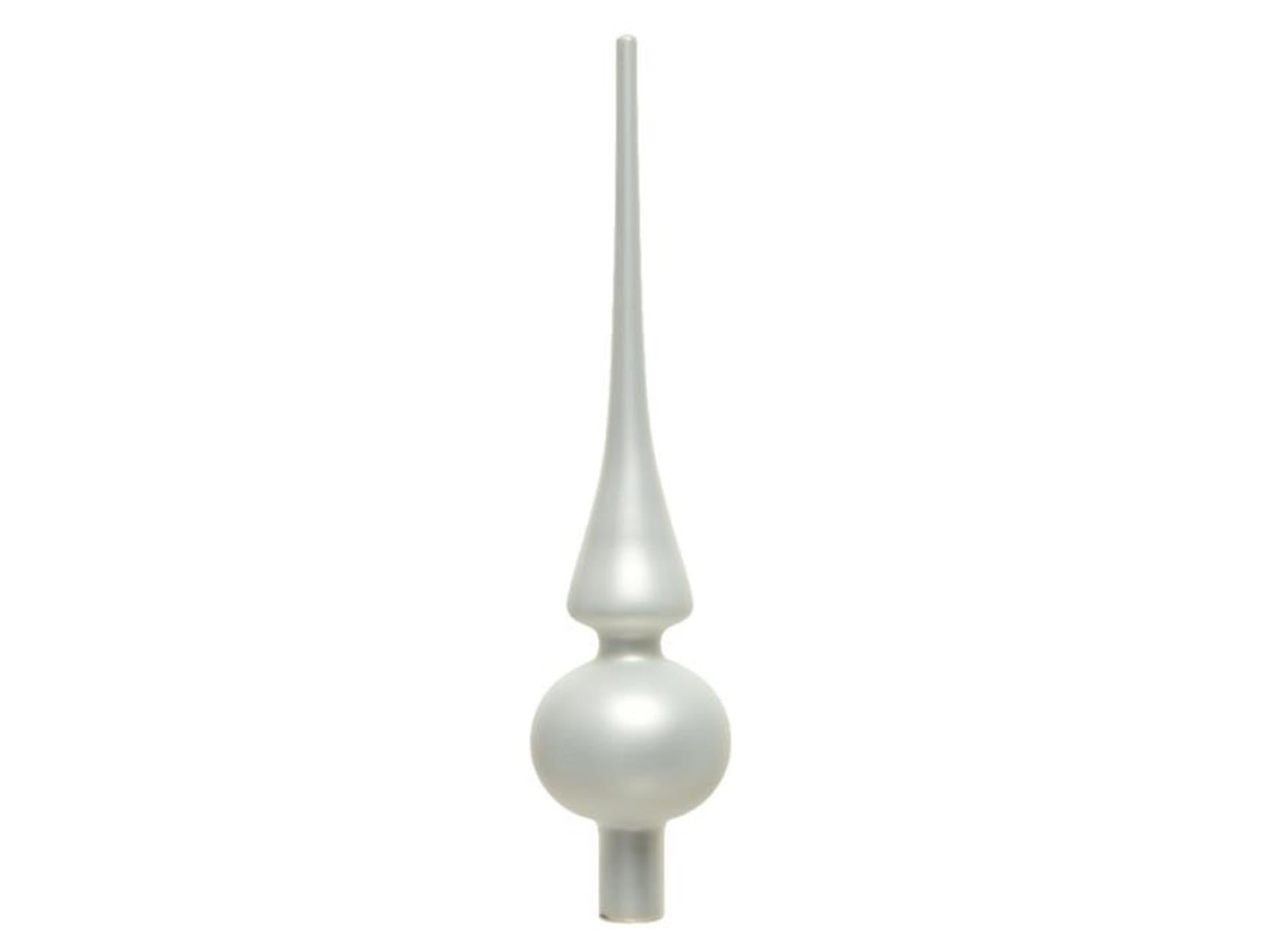 Decoris Spitzglas matt winterweiß ø6x26cm