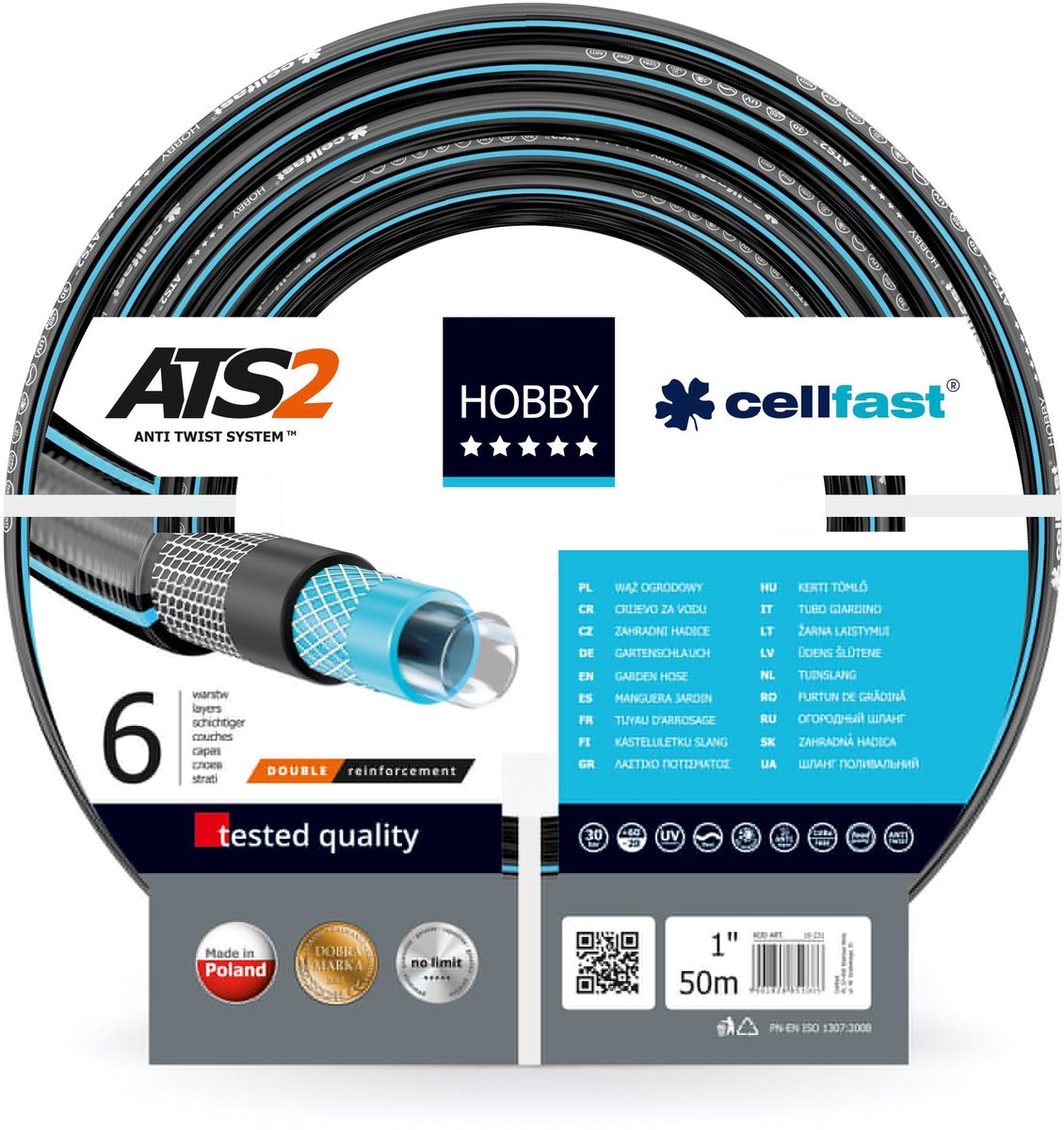 Cellfast Gartenschlauch Hobby 1 Zoll 50 m