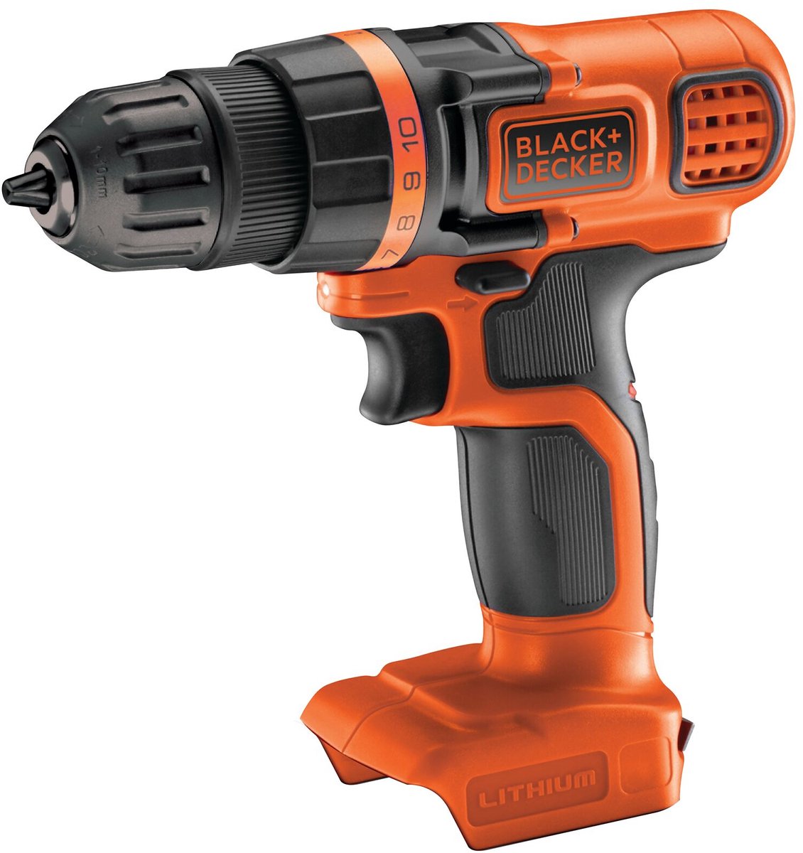 Black+Decker 18V-Schraubendreher-Bohrmaschine. - ohne Akku und Ladegerät - bdcdd18n-xj