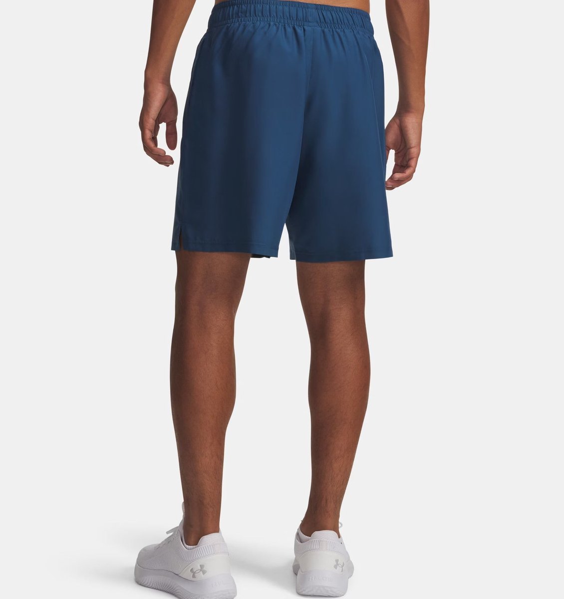Under Armour Herren-Sporthose „UA Tech Woven Wordmark Short-Blu“ – Wham Blue – Weiß