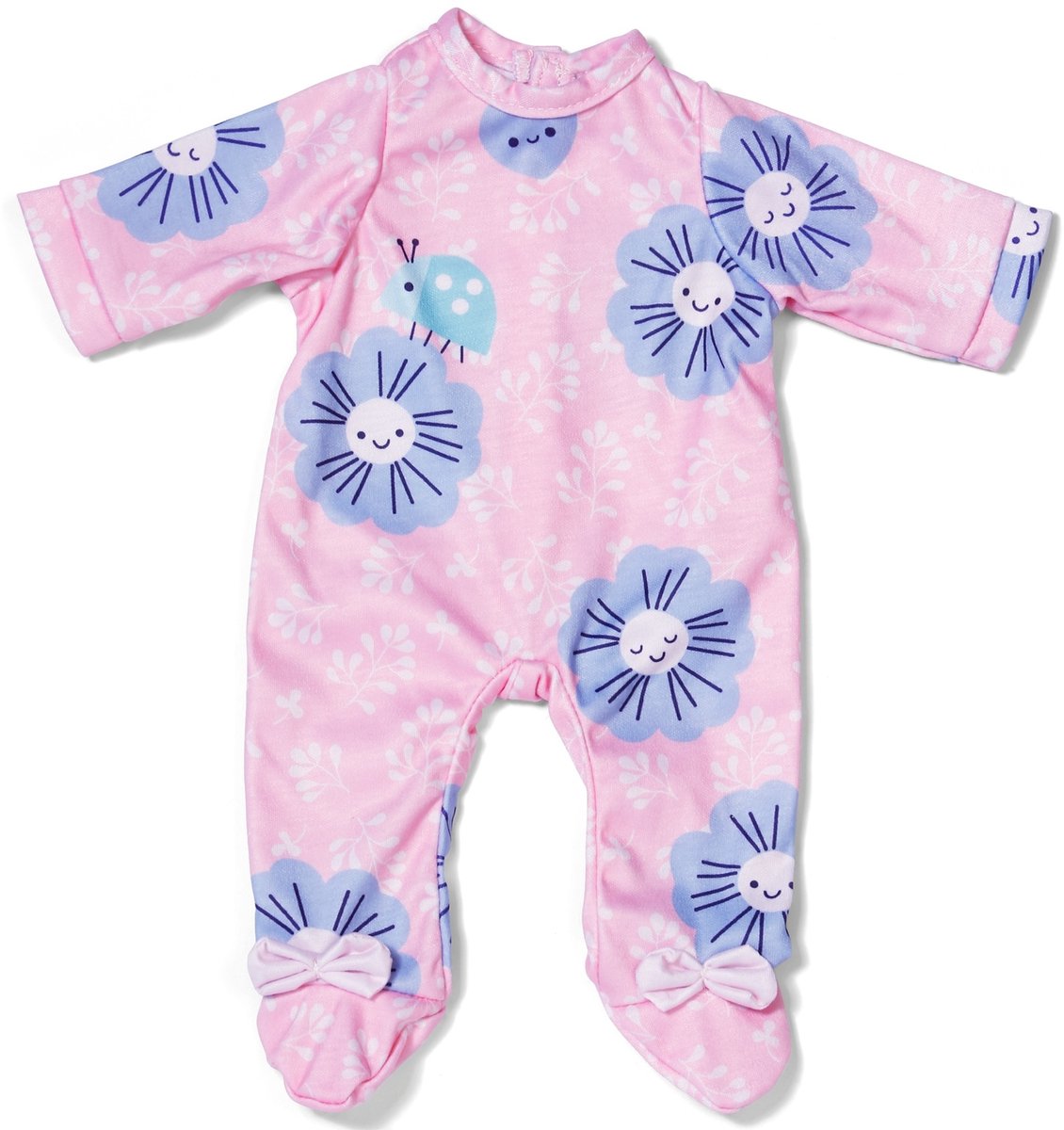 Baby born rosa Strampler mit Blumen (43 cm)