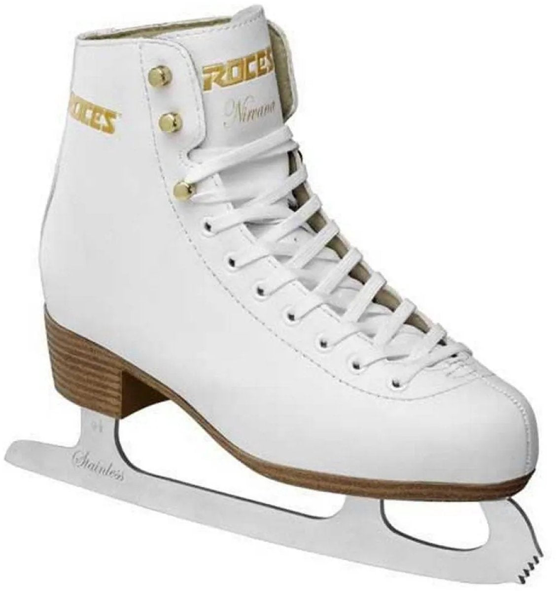 Roces – Nirvana – Eiskunstlaufschuhe – Eislaufen Damen – Weiß – Extra Knöchelunterstützung, Komfort-Warmfutter – Größe EU 40