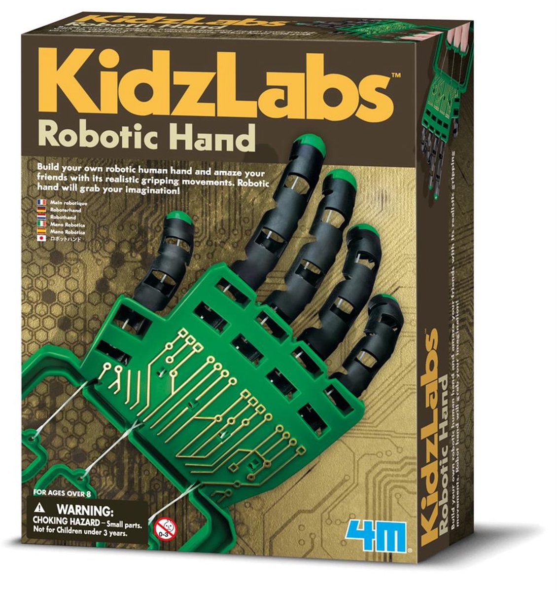 4m Wissenschaft und Spiele – Bauen Sie Ihre eigene Roboterhand – Baukastenmechanik – Kidzlabs – 8+