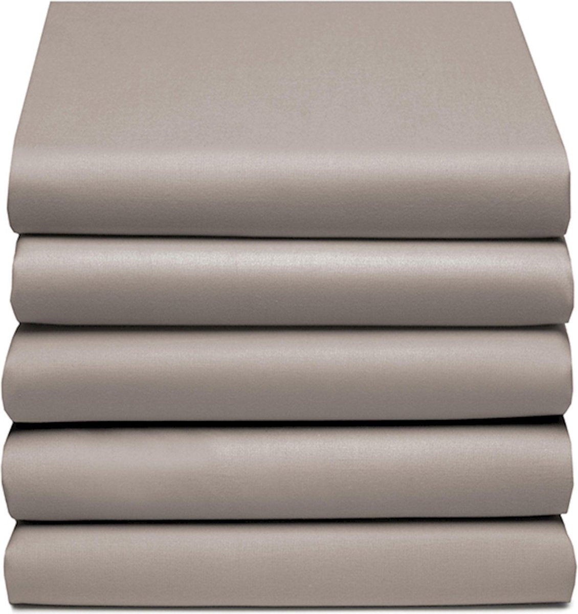Cinderella – Weekend – Topper-Spannbettlaken mit Schlitz – 160 x 200 cm – bis 15 cm Matratzenhöhe – 100 % Baumwolle – Taupe