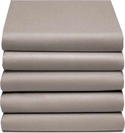 Cinderella – Weekend – Topper-Spannbettlaken mit Schlitz – 160 x 200 cm – bis 15 cm Matratzenhöhe – 100 % Baumwolle – Taupe