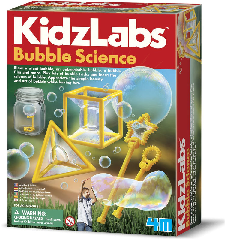 4m Wissenschaft und Spiele – alles über die Herstellung von Seifenblasen lernen – Hobbypaket – Kidzlabs – 5+