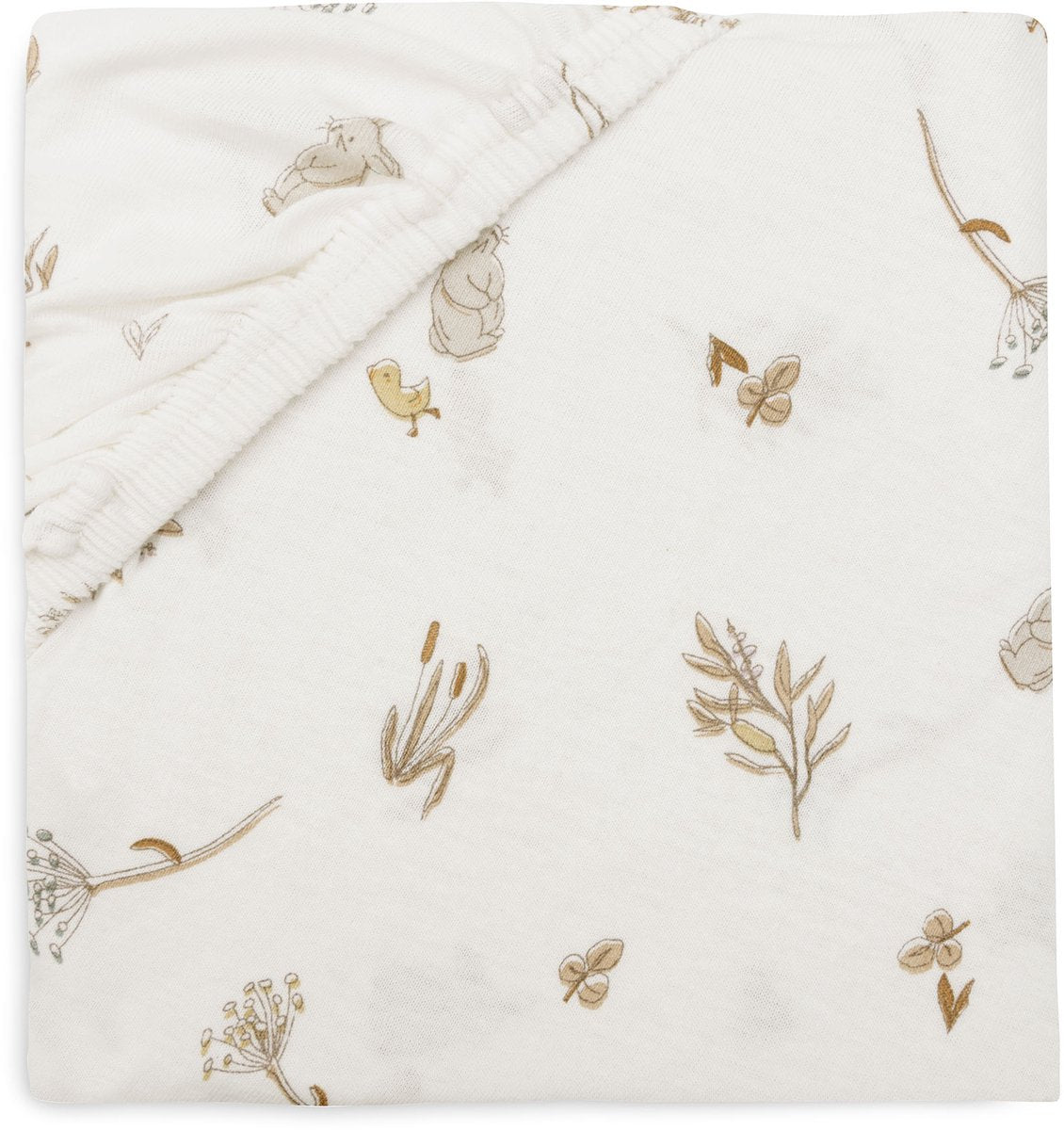 Jollein Baby – Spannbettlaken Jersey 60 x 120 cm – Babybett – weiche Baumwolle – Flussufer