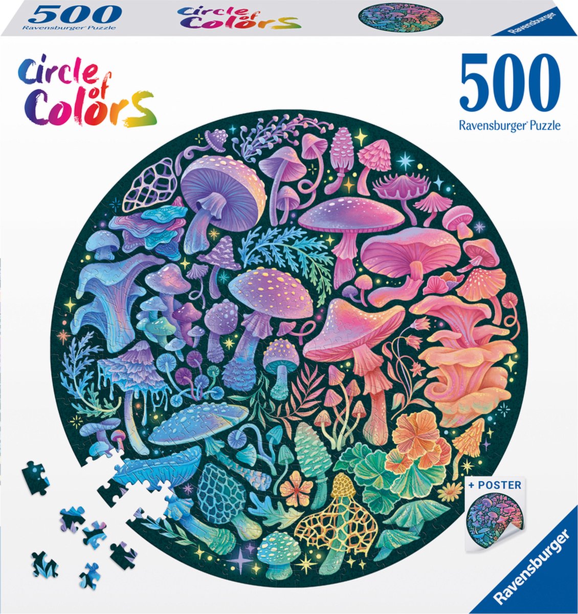 Ravensburger Jigsaw Puzzle Kreis oder Farbpilze, 500st.