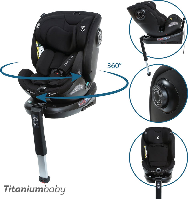Titanium Baby Titanium Baby Stellar Pro i-Size 360 Grad drehbar schwarz