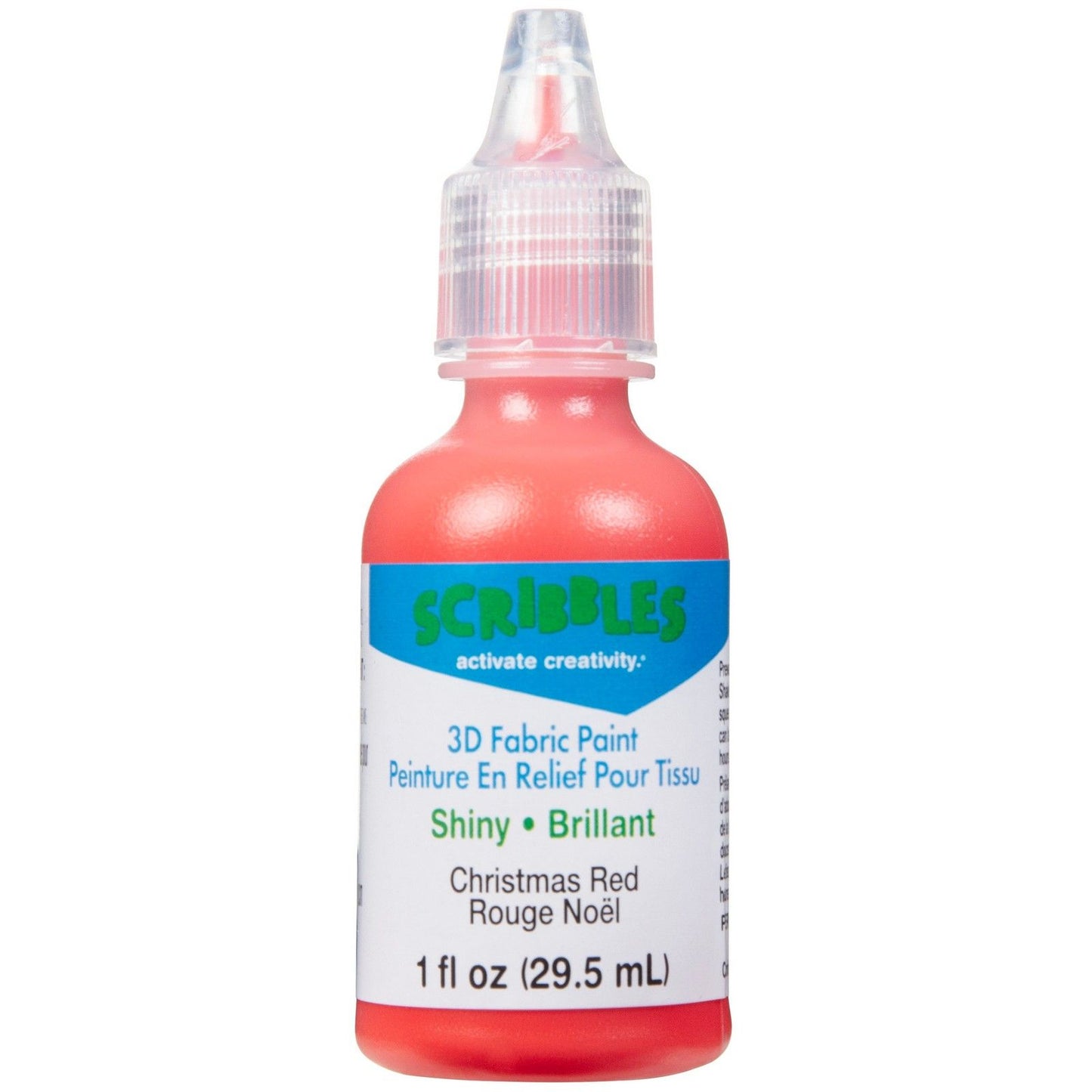 Scribbles • 3D-Textilfarbe glänzend 29,5 ml Weihnachtsrot