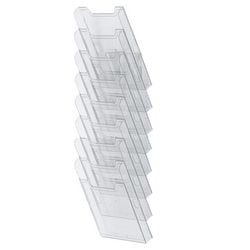 Wandprospekthalter Exacompta A4 stehend 8-Fächer transparent