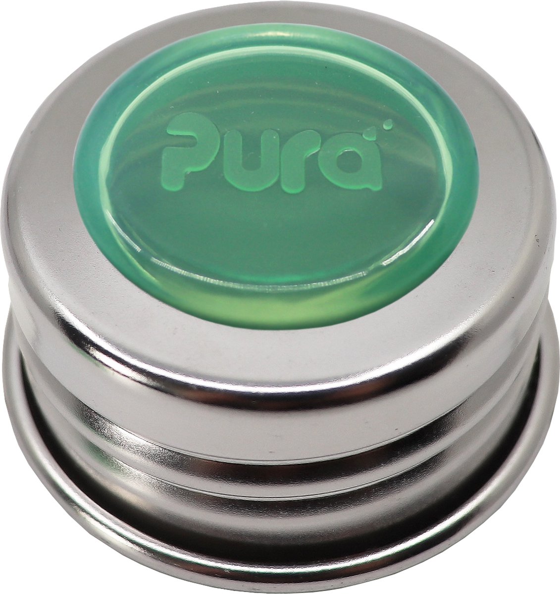 Pura Universalkappe - Edelstahlring mit Silikon-Verschlussscheibe moss