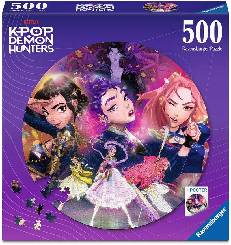Ravensburger – Puzzle – Kpop-Dämonenjäger – rundes Puzzle 500 Teile