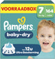 Pampers Baby-Dry Größe 7 – 164 Windeln – 15 kg+ – Aufbewahrungsbox