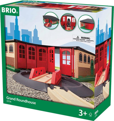 Brio-Zugdepot – mit Drehscheibe und 5 Türen – 33736