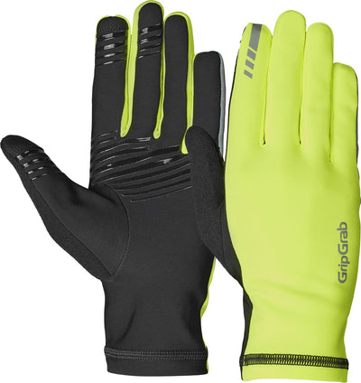 Gripgrab - Isolator 2 Hi-Vis Frühling Herbst Fahrradhandschuhe Langfinger Thermo ohne Polsterung - gelbe Hi-Vis - Unisex - Größe S
