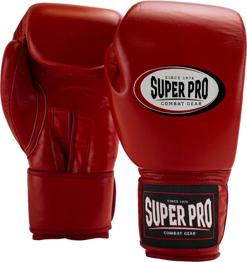 Super Pro Combat Gear Thai-Pro Leder (Thai) Boxhandschuhe rot 16oz