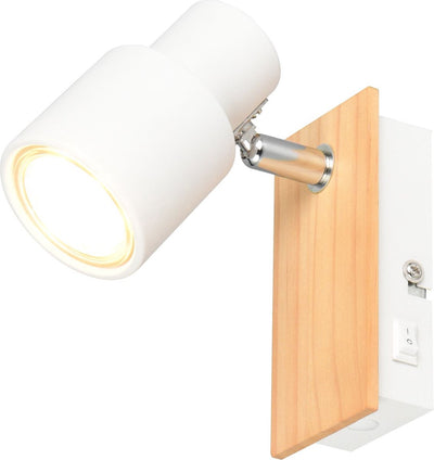 Rl lebe deine Lichtrealität Pierre - Spot - weiß matt - exkl. 1x GU10 3W - Wand- und Deckenmontage - geeignet für Festmontage oder Stecker - Casalum