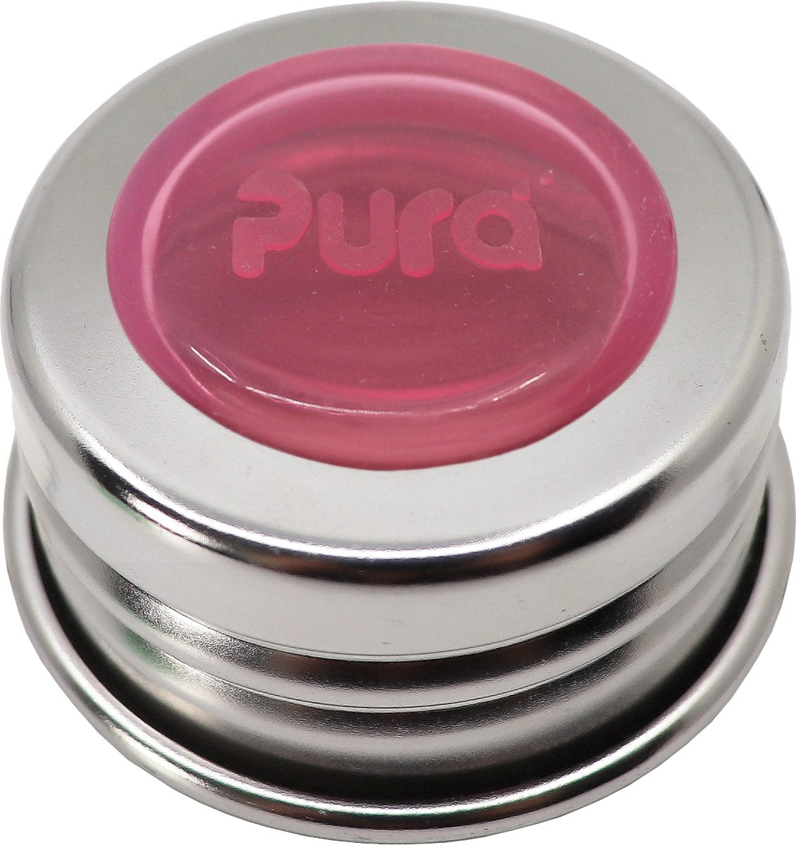 Pura Universalkappe - Edelstahlring mit Silikon-Verschlussscheibe rosa