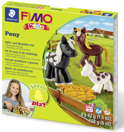 Fimo Kids 8034 – ofenhärtende Modelliermasse – Formenspielset Pony