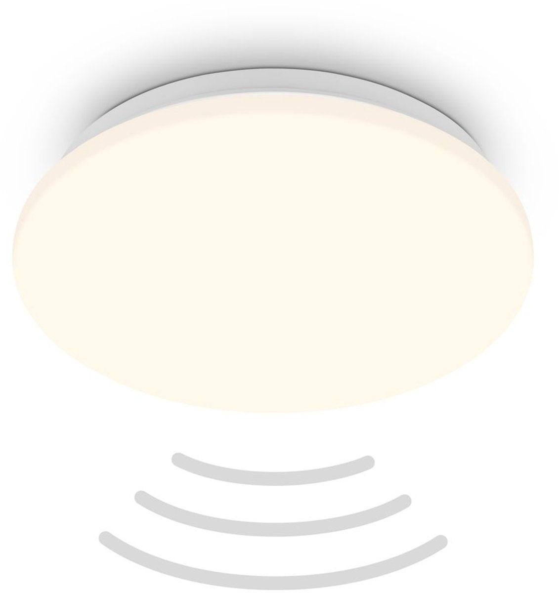 B.k.licht briloner ugo – LED-Deckenleuchte – mit Bewegungsmelder – warmweißes Licht – weiß – ø27 cm