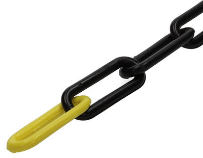 Mack 1005293 - Kunststoffkette gelb schwarz ks-60 6,0x40mm 2m | 5 Stück