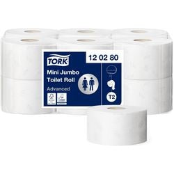 Toilettenpapier Tork Mini Jumbo T2 Advanced weiß 2-lagig