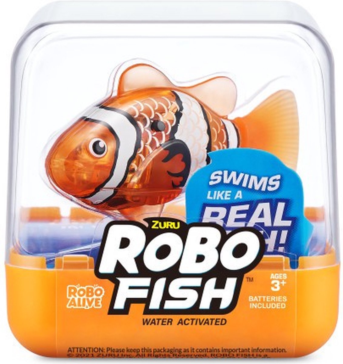 Zuru – Robo Alive – Roboterhaustier – Fischfisch – Orange