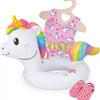 Puppen Schwimmring Einhorn, 28-35 cm
